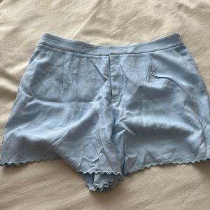 Club Monaco Light Blue Scallop Hem Short